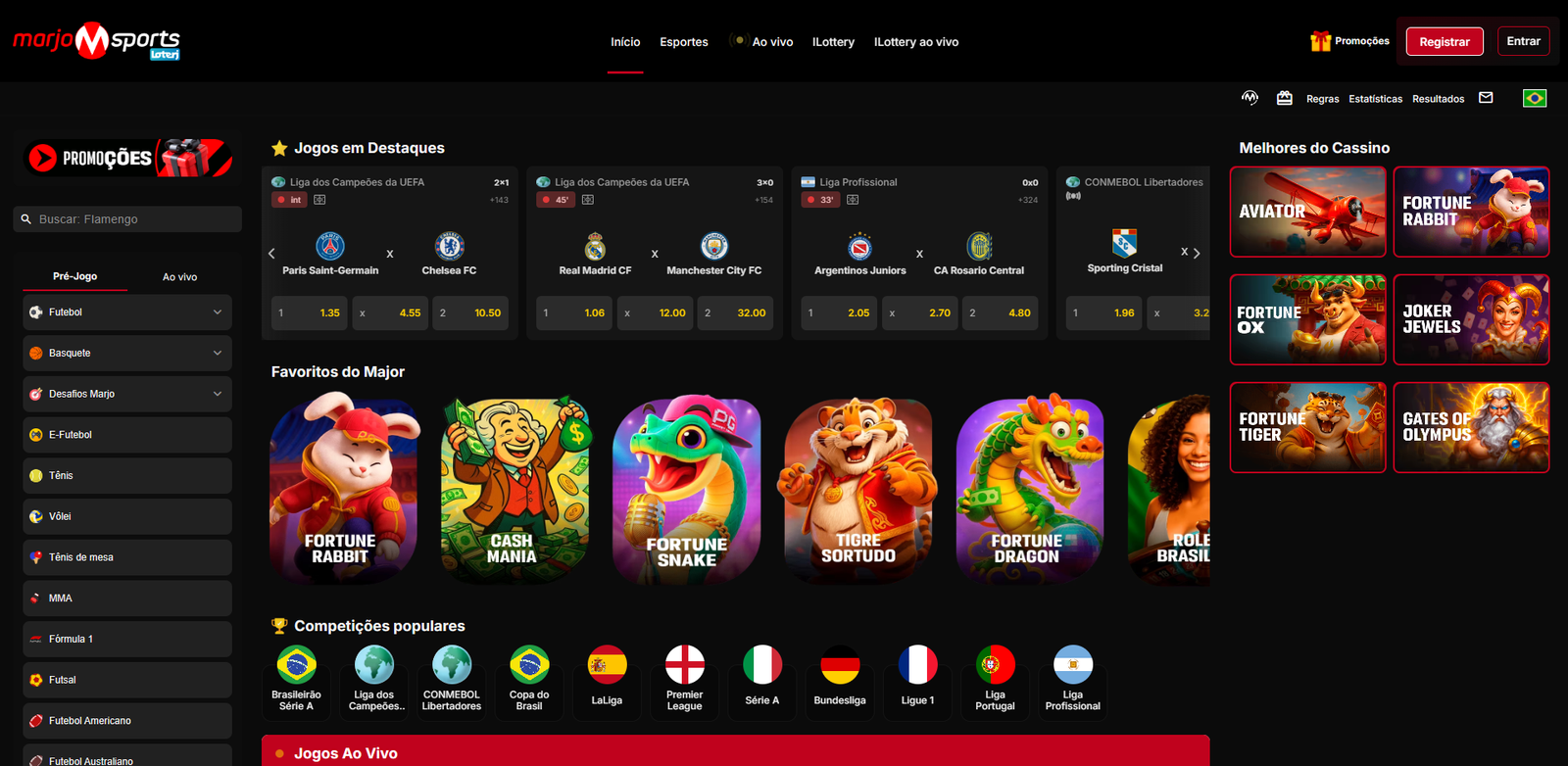 Major Sports: Sua emoção levada a sério com total responsabilidade.